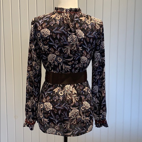 Anthropologie Rose & Olive Floral Blouse - Picture 4 of 7